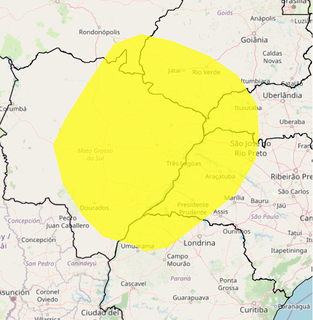 Capital e mais 64 cidades de MS est&atilde;o sob alerta de tempestade