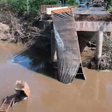 Ponte cai semanas ap&oacute;s ser engolida por rio no interior de MS