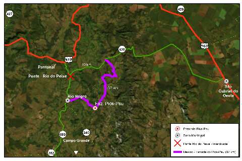Motoristas t&ecirc;m novos trajetos ap&oacute;s interdi&ccedil;&atilde;o na MS-080