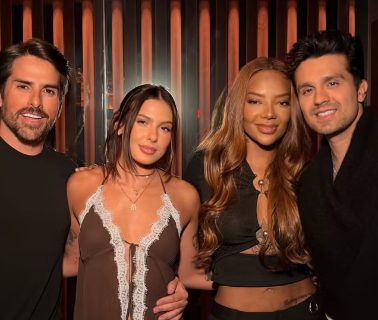 Luan Santana e Ana Castela curtem karaok&ecirc; em Miami 