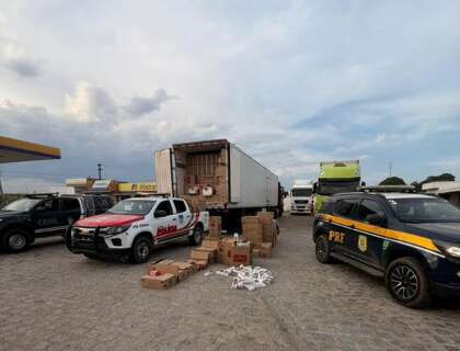 Carreta com 12 milh&otilde;es de cigarros que sa&iacute;ram de MS &eacute; apreendida em Alagoas