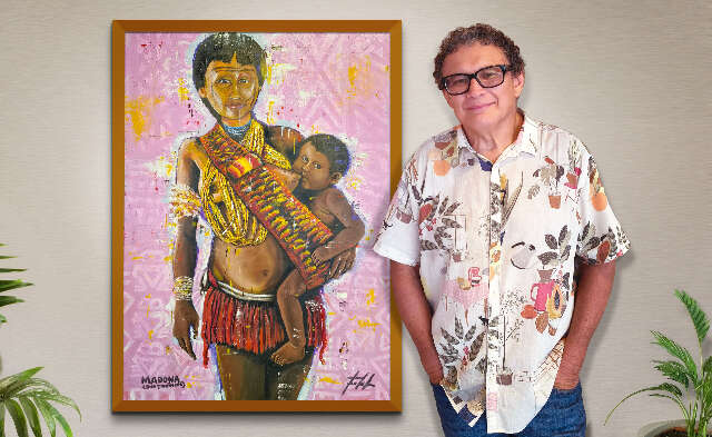 Artista de MS exp&otilde;e em Londres com releitura ind&iacute;gena de &ldquo;Madona&rdquo;