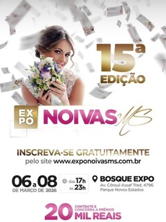 Expo Noivas MS 2026 ter&aacute; R$ 20 mil em pr&ecirc;mios