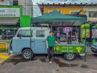 Caldo de cana com maracuj&aacute; batido virou aposta de casal em garaparia