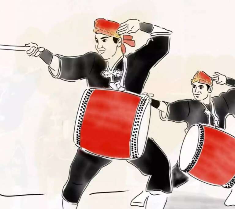 Campo-grandense usa carvão e giz para resgatar raízes okinawanas