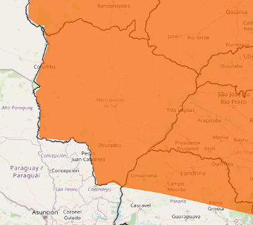 MS entra em alerta para chuva intensa e ventos fortes at&eacute; segunda-feira 