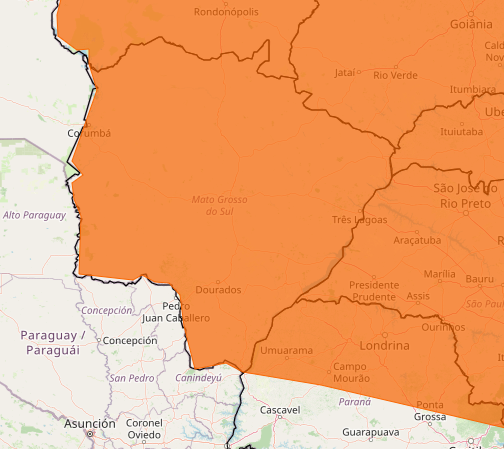 MS entra em alerta para chuva intensa e ventos fortes at&eacute; segunda-feira 