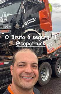 &ldquo;O bruto &eacute; seguro&rdquo;, brinca piloto ap&oacute;s rodar com caminh&atilde;o no ar em Campo Grande