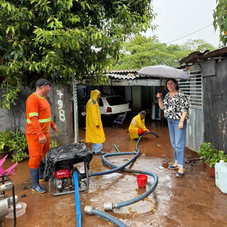 Chuva em Ponta Por&atilde; alaga 12 casas, danifica ruas e derruba &aacute;rvores