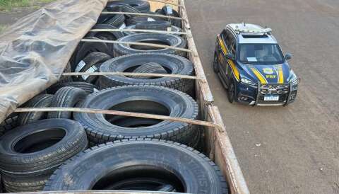 Motorista &eacute; preso com carga de pneus contrabandeados avaliada em R$ 450 mil