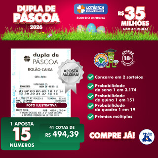 Dupla de P&aacute;scoa 2026 sorteia R$ 35 milh&otilde;es com garantia de premia&ccedil;&atilde;o