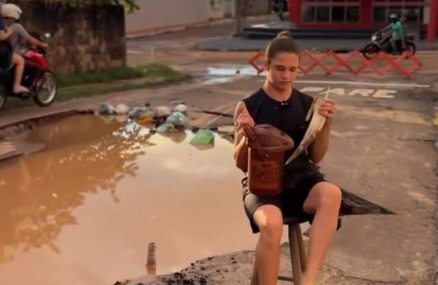 Moradores usam humor nas redes para mostrar estragos da chuva em Coxim