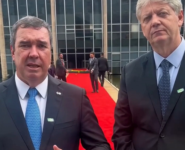 Riedel defende integra&ccedil;&atilde;o energ&eacute;tica em agenda com Lula e presidente da Bol&iacute;via