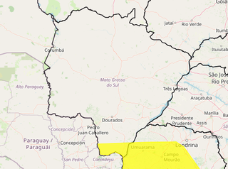 Tempo inst&aacute;vel domina MS com risco de granizo no extremo sul