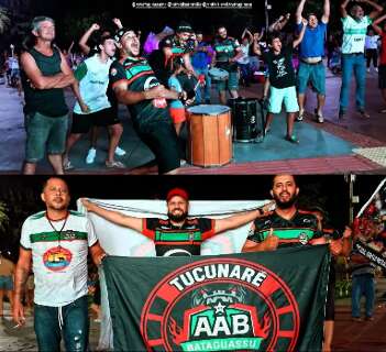 Torcida lota pra&ccedil;a, acompanha em tel&atilde;o e celebra classifica&ccedil;&atilde;o do Bataguassu