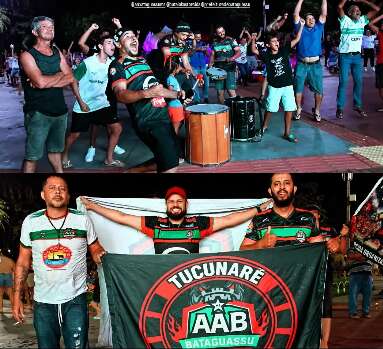 Torcida lota pra&ccedil;a, acompanha em tel&atilde;o e celebra classifica&ccedil;&atilde;o do Bataguassu