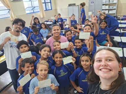 Estudantes de MS trocam cart&otilde;es-postais com delegados internacionais da COP15