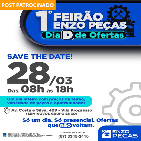 A Capital recebe 1&ordm; Feir&atilde;o de Pe&ccedil;as do Grupo Enzo com condi&ccedil;&otilde;es especiais