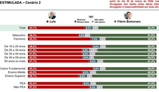 Lula tem 41,3% e Fl&aacute;vio 37,8% em sondagem do Paran&aacute; Pesquisas