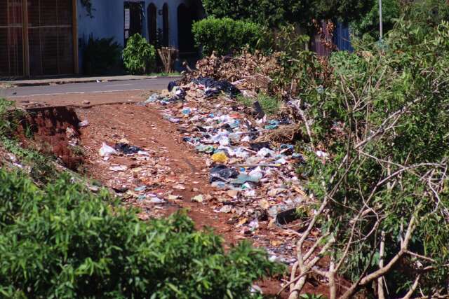 Com coleta de lixo limitada e despejo irregular, restos v&atilde;o ficando pela cidade