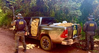 Cargas de quase 4 toneladas de maconha s&atilde;o apreendidas; suspeito fugiu pela mata