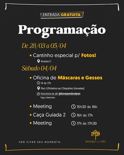 Bosque dos Ip&ecirc;s transforma P&aacute;scoa em experi&ecirc;ncia