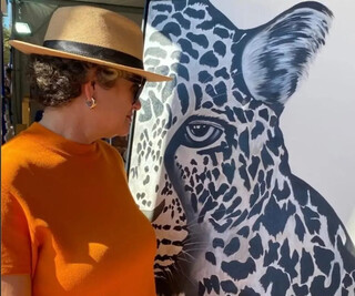 Perto da aposentadoria, M&ocirc;nica descobriu talento pintando on&ccedil;as