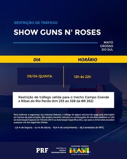 PRF define regras para caminhões entre a Capital e Ribas em dia de show PRF define regras para caminhões entre a Capital e Ribas em dia de show
