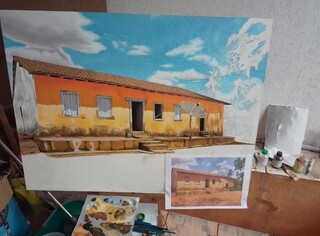 Com arte realista, Jorge homenageia cidade que o acolheu h&aacute; 15 anos