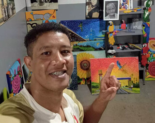 Com arte realista, Jorge homenageia cidade que o acolheu h&aacute; 15 anos