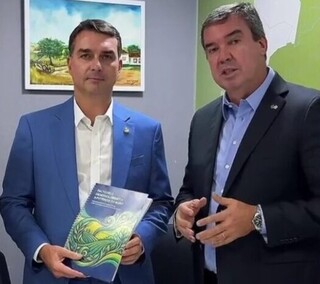 Riedel diz que Flávio Bolsonaro vem conhecer MS, não fazer campanha eleitoral Riedel diz que Flávio Bolsonaro vem conhecer MS, não fazer campanha eleitoral
