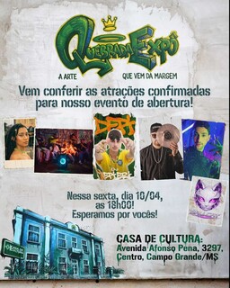 Quebradaexp&ocirc; ocupa Casa de Cultura com arte da periferia a partir desta sexta