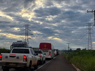 Tumulto na BR-262 tamb&eacute;m prejudicou motorista que sa&iacute;a da Capital
