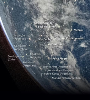 Entre nuvens, Campo Grande aparece em foto da Terra feita pela NASA