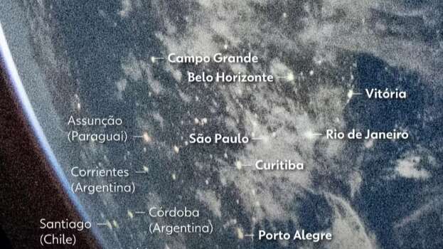 Entre nuvens, Campo Grande aparece em foto da Terra feita pela NASA