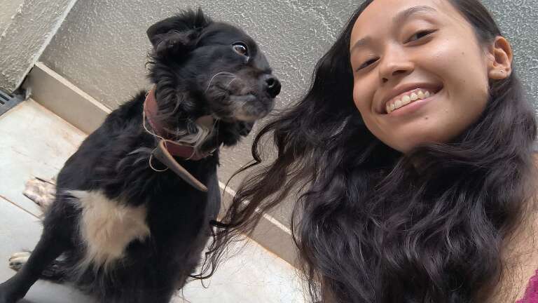 Bruna Oshiro com Pantera (Foto: Arquivo pessoal)