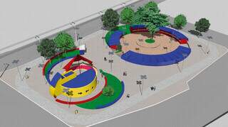 Prevista para acabar em abril, obra na Praça dos Imigrantes avança só 35% Prevista para acabar em abril, obra na Praça dos Imigrantes avança só 35%