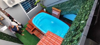 Laionel subiu na vida mostrando que ter piscina pode ser mais simples Laionel subiu na vida mostrando que ter piscina pode ser mais simples