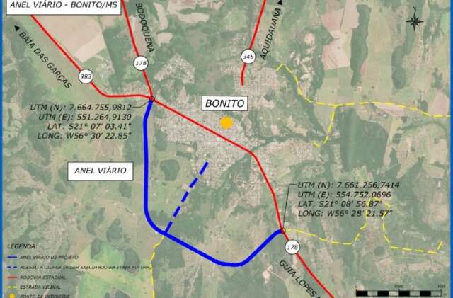 Fazendas ser&atilde;o desapropriadas para pavimenta&ccedil;&atilde;o do anel vi&aacute;rio em Bonito