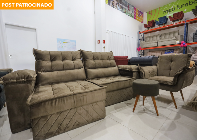 Aniversário Sofá Inbox: combo sofá, poltrona e puff por 12x R$ 228