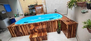 Laionel subiu na vida mostrando que ter piscina pode ser mais simples Laionel subiu na vida mostrando que ter piscina pode ser mais simples