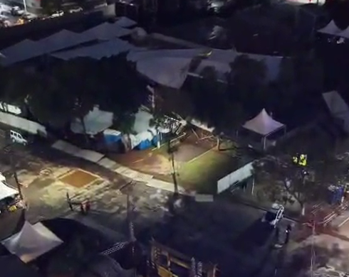 Imagens a&eacute;reas mostram estragos da chuva na Expogrande ap&oacute;s temporal 