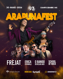 ARARUNA FEST traz tributo ao Rock e celebra&ccedil;&atilde;o &agrave; vida a Campo Grande