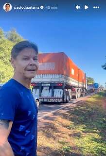 Deputado perde a paci&ecirc;ncia com congestionamento em BR