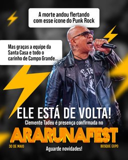 ARARUNA FEST traz tributo ao Rock e celebra&ccedil;&atilde;o &agrave; vida a Campo Grande