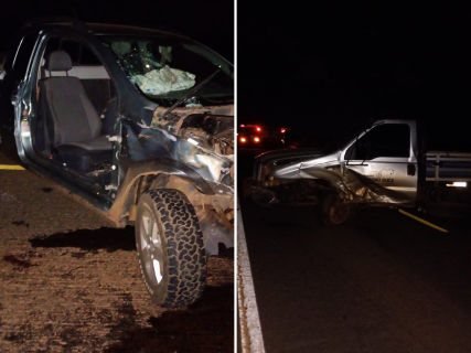 Colis&atilde;o entre tr&ecirc;s ve&iacute;culos deixa dois feridos na BR-060