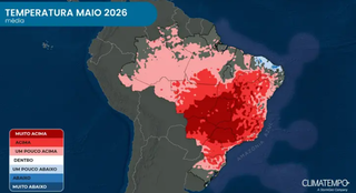 Maio ter&aacute; calor acima da m&eacute;dia e pouca chuva em Mato Grosso do Sul