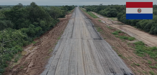 Asfalto avan&ccedil;a no &uacute;ltimo trecho da Rota Bioce&acirc;nica no Paraguai