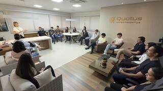 Alunos da UFMS fazem visita t&eacute;cnica &agrave; Quotus Safra Invest