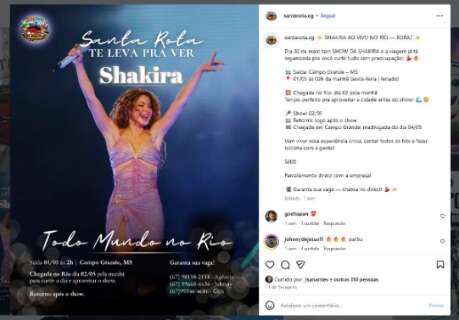 &Ocirc;nibus para show de Shakira n&atilde;o sai e frustra grupo de Campo Grande